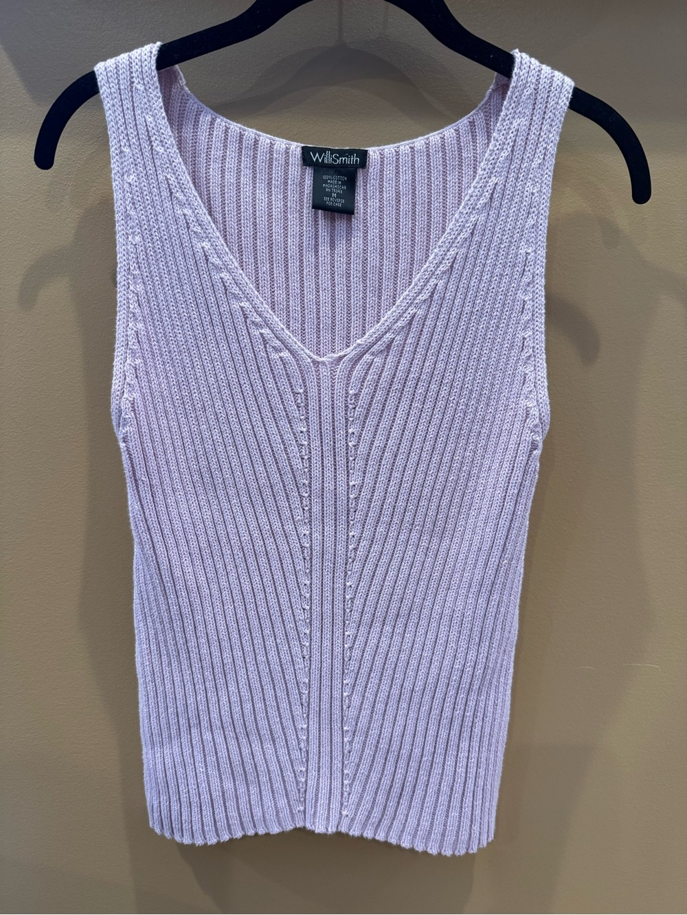 Willi Smith Lavender Ribbed V-Neck Tank size medium